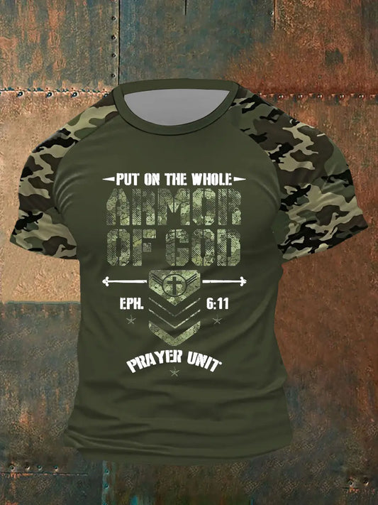 Men's Armor Of God Printed T-Shirt prairieply