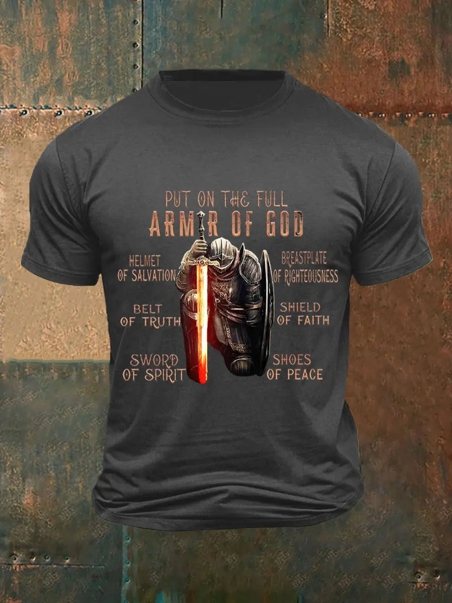 Men's Put On The Full Armor Of God Casual Tee prairieply