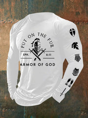 Men's Put On The Full Armor Of God Long Seeve T-shirt - gracestitchs