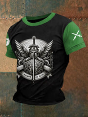 Men's Armor Of God Print Casual Tee prairieply