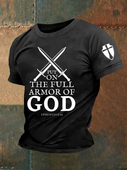 Men's Put On The Full Armor Of God Short-sleeved T-shirt prairieply