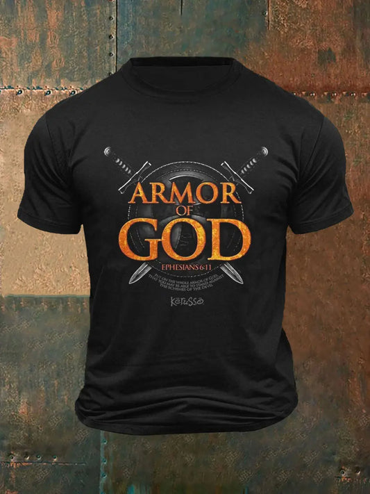 Men's Armor Of God Printed T-Shirt prairieply