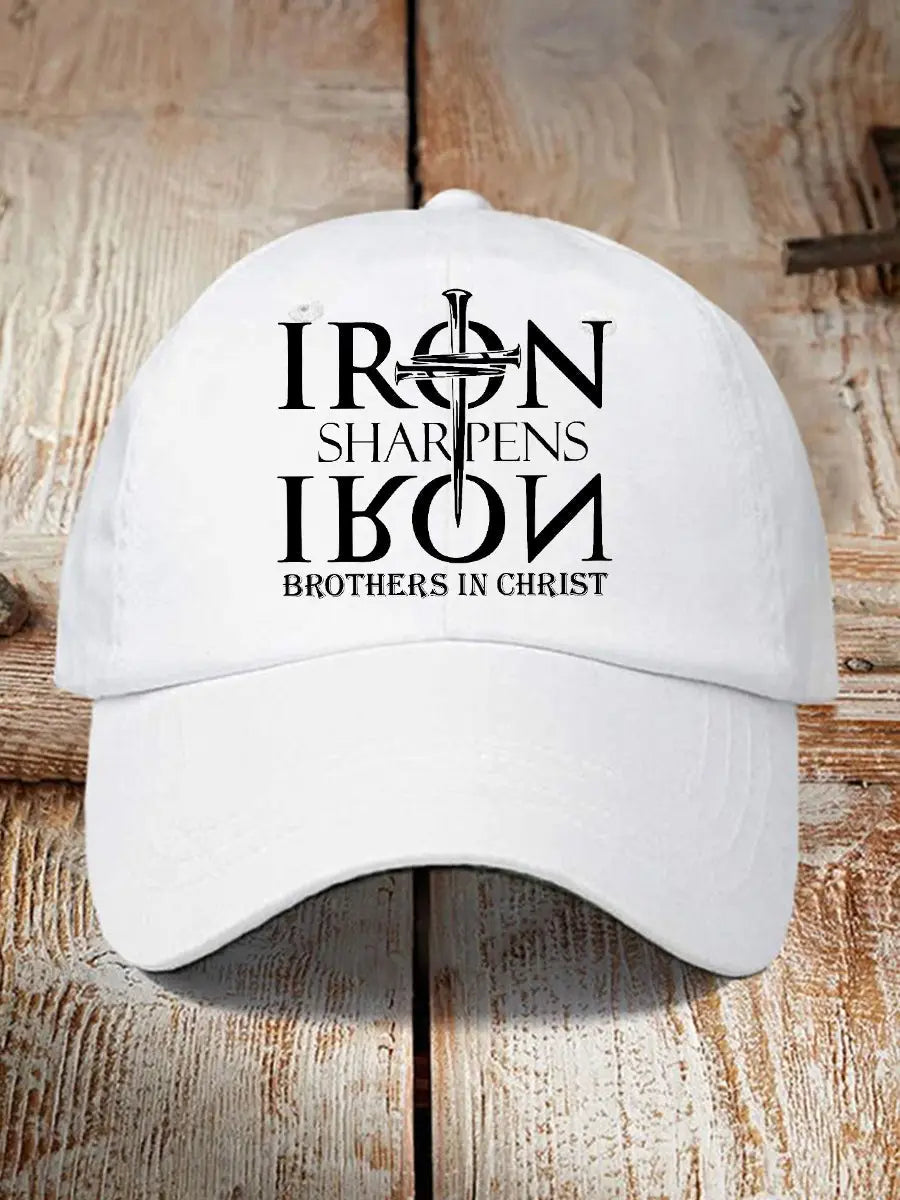 Unisex Iron Sharpens Iro Print Hat - gracestitchs