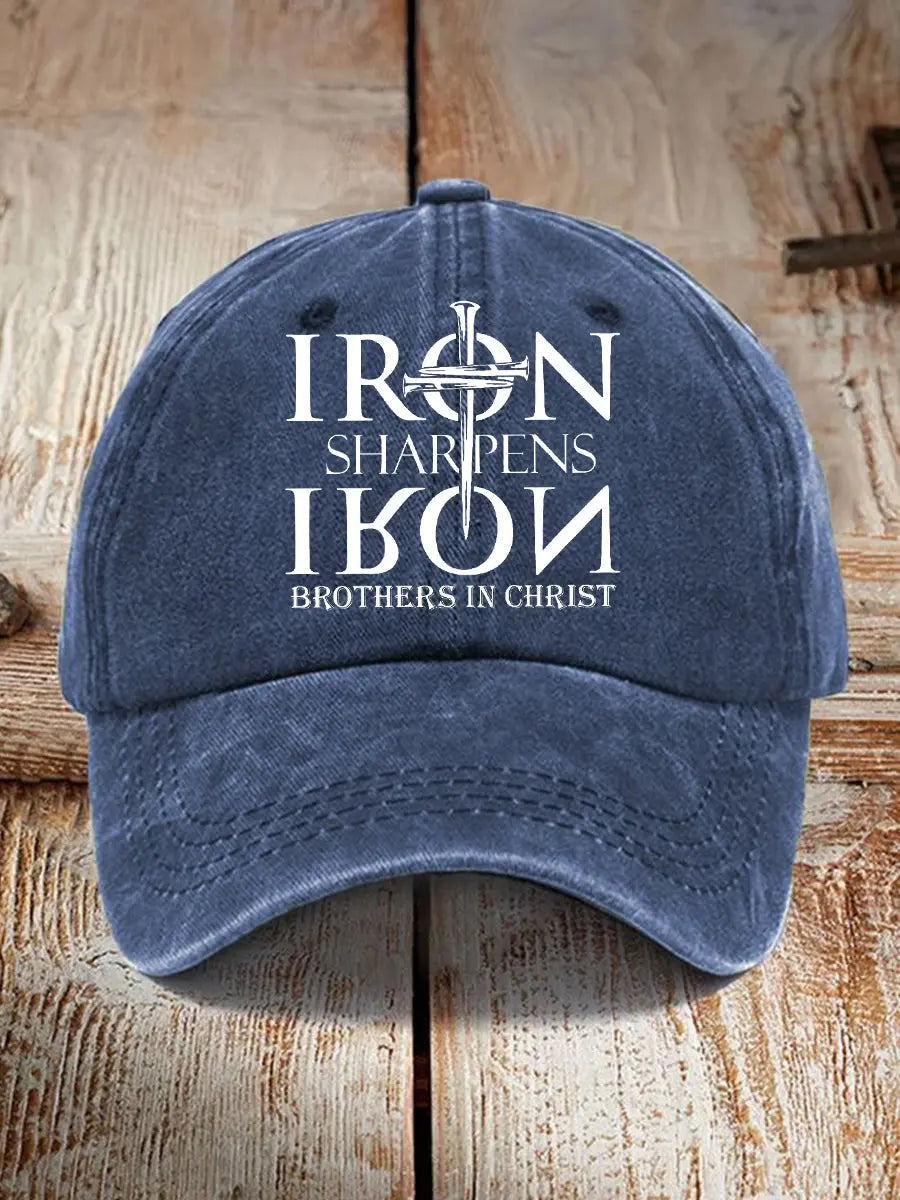 Unisex Iron Sharpens Iro Print Hat - gracestitchs