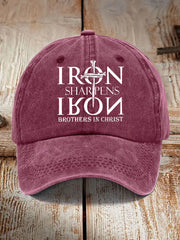 Unisex Iron Sharpens Iro Print Hat - gracestitchs