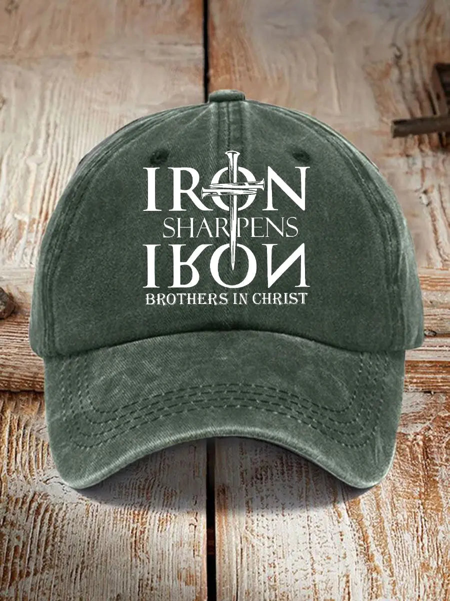 Unisex Iron Sharpens Iro Print Hat - gracestitchs