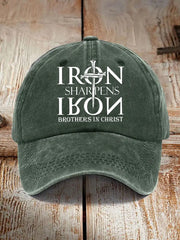 Unisex Iron Sharpens Iro Print Hat - gracestitchs