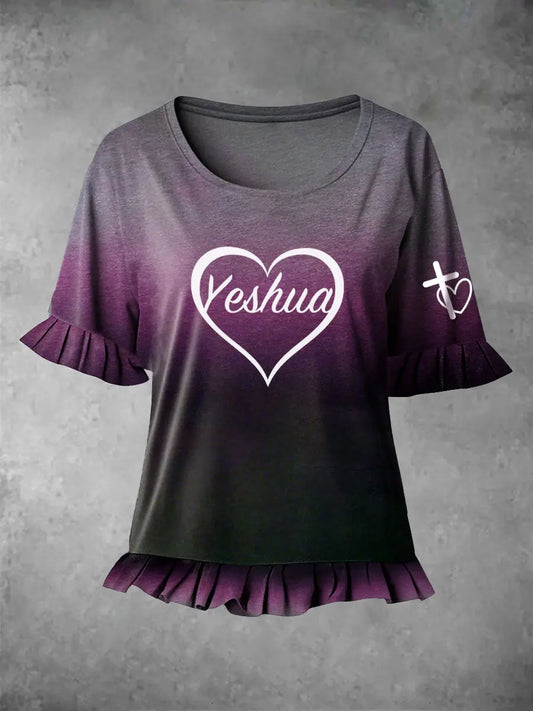 Women's Faith Over Fear Printed Casual T-Shirt gracestitchs