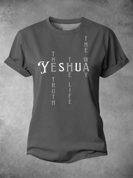 Women's Yeshua Printed Casual T-Shirt gracestitchs