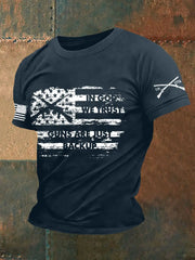Men's In God we Trust Guns Are Just Backup Printed Short Sleeve T-shirt - gracestitchs