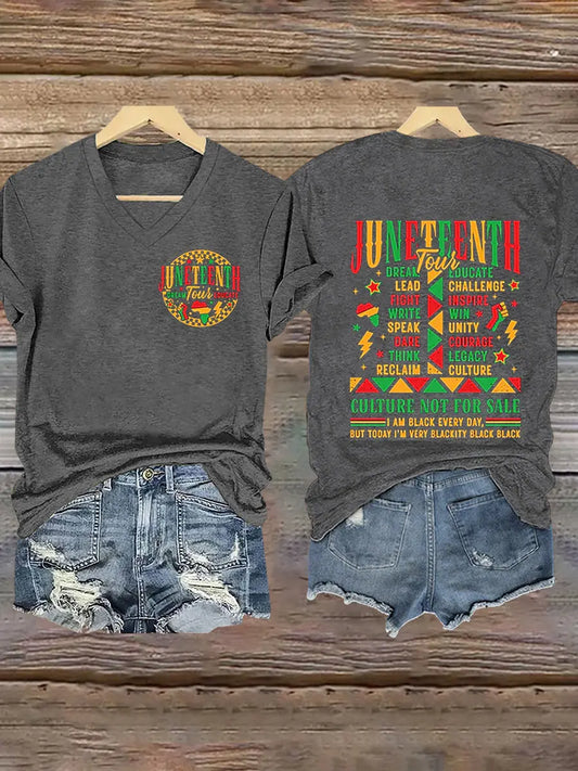 Women's Juneteenth 1865 Printed Short Sleeves T-shirt