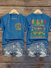 Women's Juneteenth 1865 Printed Short Sleeves T-shirt