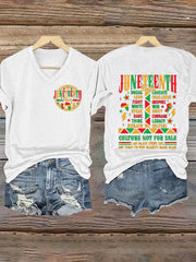 Women's Juneteenth 1865 Printed Short Sleeves T-shirt