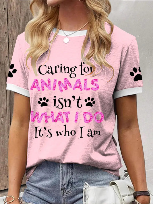 Women's caring for animals T-shirt