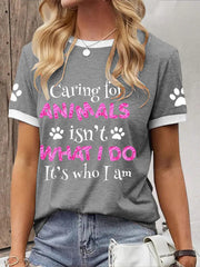 Women's caring for animals T-shirt
