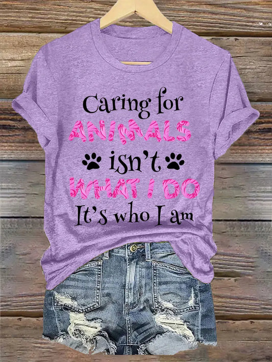 Women's caring for animals T-shirt