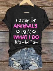 Women's caring for animals T-shirt