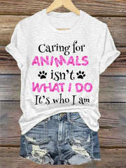 Women's caring for animals T-shirt