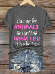 Women's caring for animals T-shirt