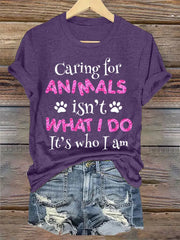 Women's caring for animals T-shirt