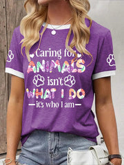 Women's Caring For Animals T-shirt