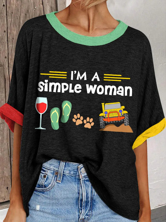 Women's I'm a simple woman T-shirt