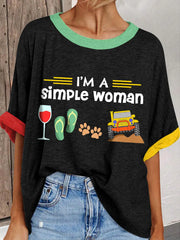 Women's I'm a simple woman T-shirt