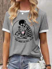 Women's You Make Me Feel Alive Pitbull Pitbull Printed Casual T-Shirt