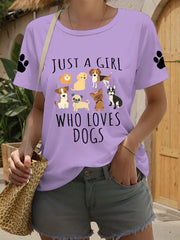 Women's just a girl who loves dogs T-shirts