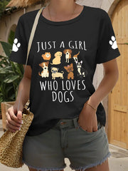 Women's just a girl who loves dogs T-shirts