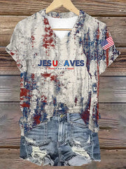 Women's Jesus Saves Short-sleeved T-shirt