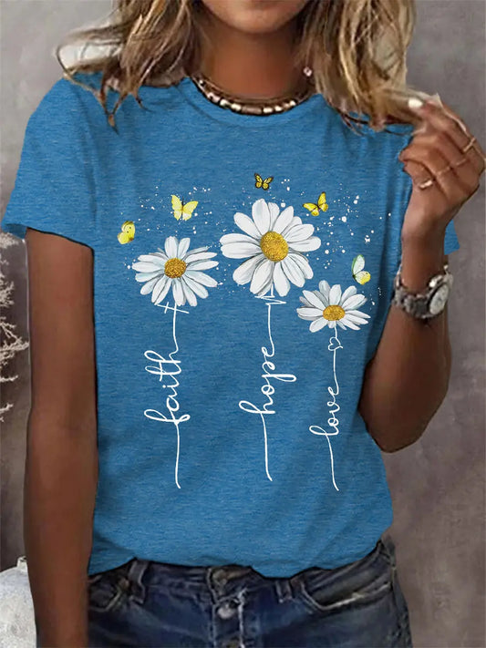 Women's Faith Hope Love Casual Tee