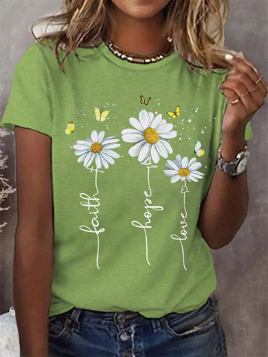 Women's Faith Hope Love Casual Tee