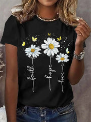 Women's Faith Hope Love Casual Tee