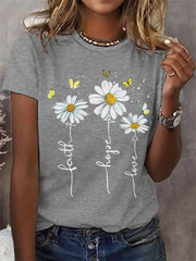 Women's Faith Hope Love Casual Tee