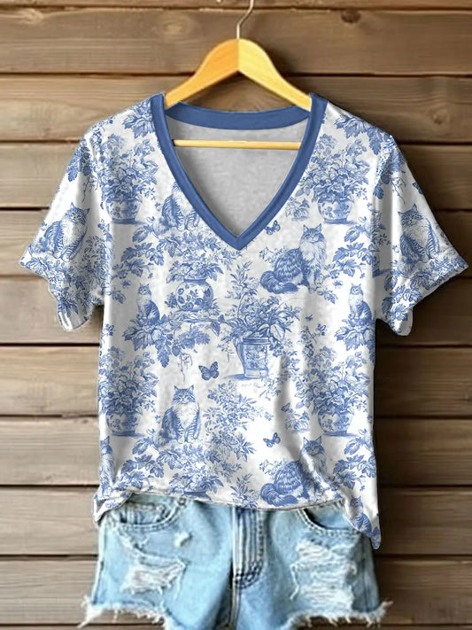 Women's Maine Coon Cat Print Casual T-Shirt