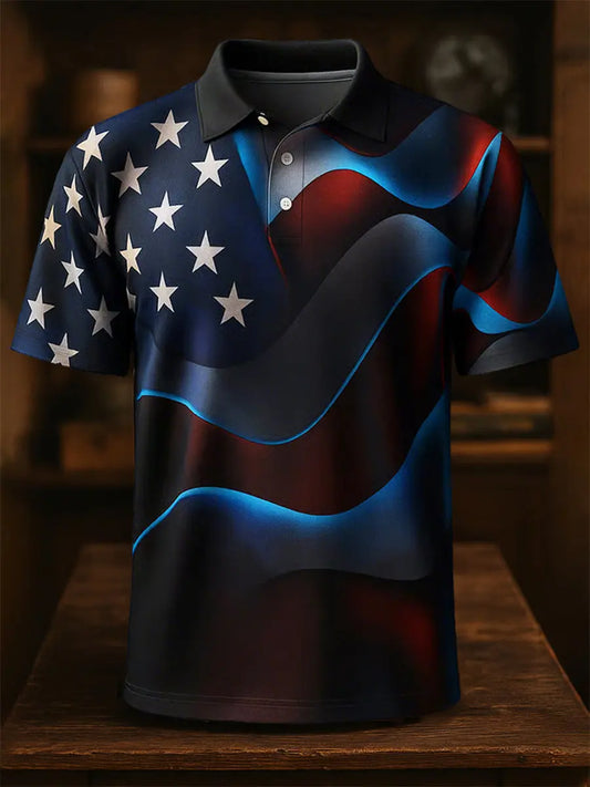 Men's USA Print Short Sleeve Shirt