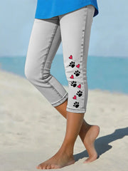 Women's Denim Paw Cropped leggings