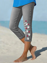 Women's Denim Paw Cropped leggings