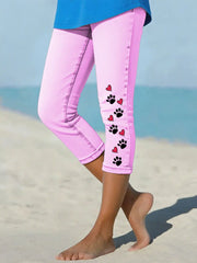 Women's Denim Paw Cropped leggings