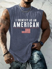 Men's I Identify As An American Casual Tank Top