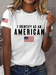 Women's  I Identify As An American Casual Tee