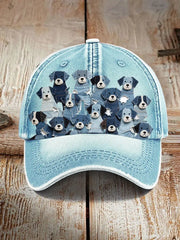 Unisex denim dog hats
