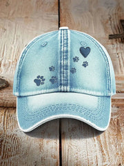 Unisex denim dog paw hats