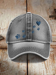 Unisex denim dog paw hats