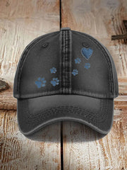 Unisex denim dog paw hats