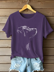Women's Labrador Print Casual T-Shirt
