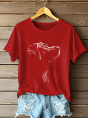 Women's Labrador Print Casual T-Shirt