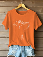 Women's Labrador Print Casual T-Shirt