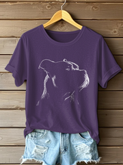 Women's American Bully Print Casual T-Shirt